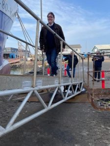 Efter mødet blev der også tid til en rundvisning på værftet, hvor den aktuelle nybygning kunne ses. foto: FiskerForum.dk