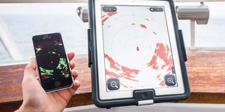 WiFi radar med trådløs kommunikation til iPad og iPhone.  Foto:  DRS4W Furuno løsning