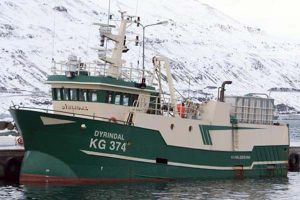 Nyt fra Færøerne uge 31. Den mindre trawler Dýrindal er solgt til Vági.  foto: Dyrindal  Fotograf: Skipini