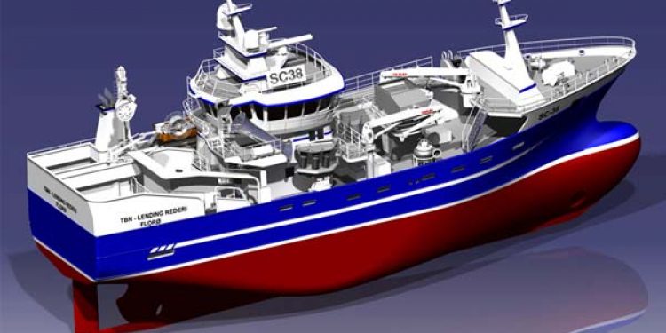 To norske rederier bestiller kombineret snurrevods og ringnotfartøj.  Illustration: SC38  Lending -  Seacon