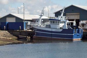 Norsk rejetrawler bygges i Hvide Sande. Foto:  FiskerForum