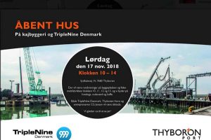 Ombygning og havneudvidelse fejres i Thyborøn. foto: invitation til Åbent Hus-arrangement på Thyborøn Havn lørdag den 17. november