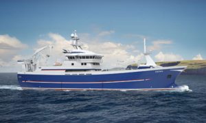 Norsk designet Pelagisk trawler bygges i spanien til Shetlandsøerne   Foto: nybygning »Adenia« - Salt Design