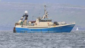 Omvendt kunne trawlerne **Jaspis** og **Ametyst** i sidste uge, efter partrawling, lande hele 125 tons, som de har fisket på 3 dage, øst for Færøerne. foto: Kiran J