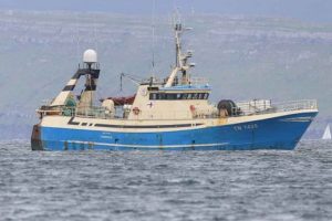 Omvendt kunne trawlerne **Jaspis** og **Ametyst** i sidste uge, efter partrawling, lande hele 125 tons, som de har fisket på 3 dage, øst for Færøerne. foto: Kiran J