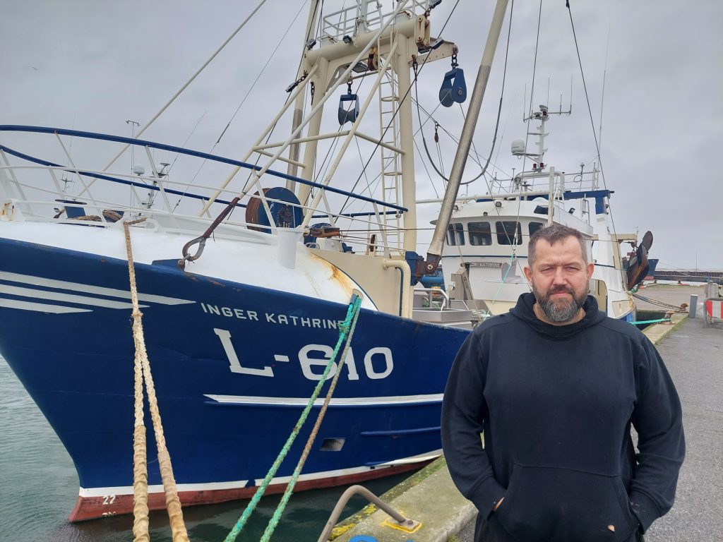 Fiskeskipper Andreas Sanders med L 610 »Inger Kathrine«