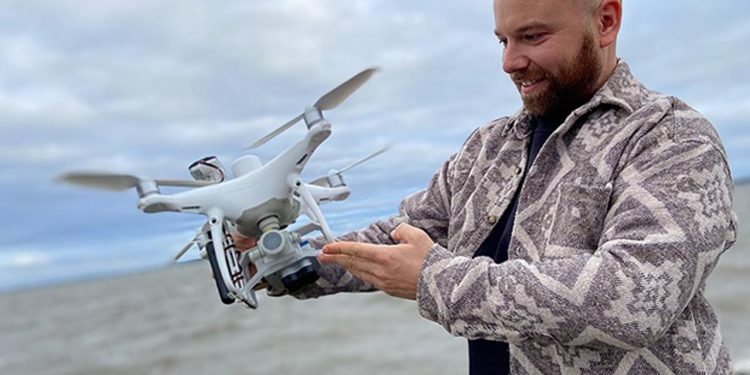 Droner Revolutionerer Kortlægningen af Ålegræsset i Havet foto: DTU Anne Trap-Lind