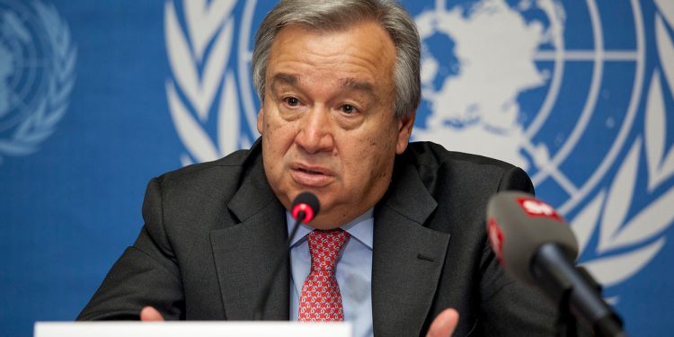 FN's generalsekretær, António Guterres, betegner traktaten som ikke mindre end en historisk bedrift. foto: Wikip