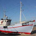 Vestjysk kystfisker havnet i en »træls« situation arkivfoto: Nr. Vorupør strand
