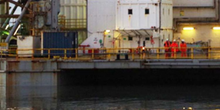 Miljøskadelige kemikalier udledt fra Mærsk til Nordsøen  Arkivfoto: Mærsk rig - Flaskeposten