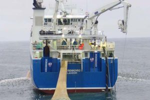 Nyt fra Færøerne uge 10.  Arkivfoto: Nordborg har fisket sin loddekvote op og lander 1900 tons lodde til Ánunum - PJS