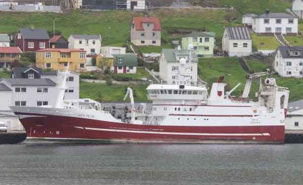 Trawleren **Birita** landede ligeledes i sidste uge en pæn fangst på 1.000 tons blåhvilling til Havsbrún. foto: Kiran J