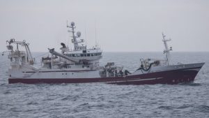 Den færøske trawler Birita landede i sidste uge en last på 1.200 tons blåhvilling til Havsbrún. foto: Kiran J