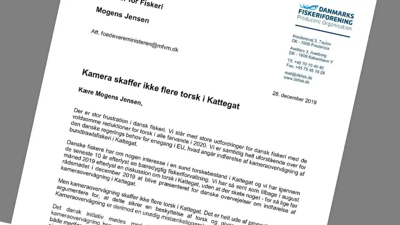 Read more about the article DFPO til Fiskeriministeren – Kamera er ikke vejen frem!