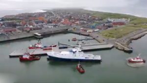 »Nordsøen« forventes færdig leveret i sommeren 2022, hvor den afløser statens nuværende inspektionsfartøj »Vestkysten«.  foto: Hv Sande Shipyard