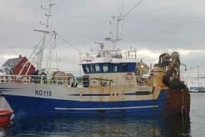 Búgvin anløb havnen med en samlet last på 19 tons (38.000 pund), hvoraf langt størstedelen bestod af fine fladfisk. fot: TJ Fiskur.fo