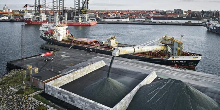 Esbjerg Havn udvider med ny Bulk-terminal - foto: Tertnes - ChristerHolte - Danske Havne