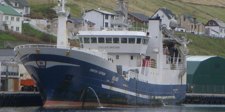 Den færøske trawler Christian i Grótinum har fisket sin kvote af makrel for 2020