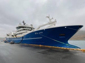 Christian I Grotinum landede i Fuglefjord - FS Fiskur.fo