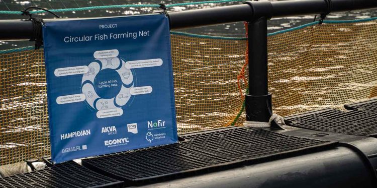 Nylon spiller en vigtig rolle i moderne fiskeri – især i fremstillingen af trawlnet, snurpenot og fiskeopdrætsbure. Det genanvendte materiale, der bruges i CFFN-projektet, stammer fra udtjente net, leveret af Hampidjans kunder. Disse net bliver forarbejdet til ECONYL®-garn – et højkvalitets garn fremstillet af virksomheden Aquafil. foto: hampidjan