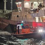 Container blæst i havnen i Skagen foto: Skagen Redningsstation