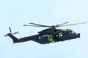 Storstilet eftersøgning i gang i Østersøen  Arkivfoto: redningshelikopter - PmrA