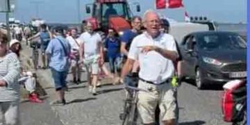 Demonstration »kør langsomt på Rømø-dæmningen« snapshot