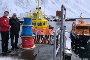Hampiðjan har doneret nye slæbetove til redningsfartøjet Gudmundur í Tungu, som har base i Ísafjörður. Fartøjet styrker beredskabet i området og blev officielt taget i brug i november 2025. foto: Hampidjan