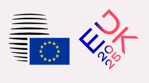 Fra den 1. juli til den 31. december 2025 vil Danmark have formandskabet for EU-Rådet. Det er ottende gang, Danmark varetager formandskabet for Rådet for Den Europæiske Union. foto: EU-DK-logo