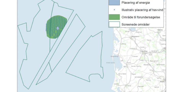verdens første energi-ø etableres 80 km vest for Thorsminde, ude i Nordsøen Foto: energistyrelsen