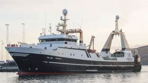 Den færøske filettrawler Enniberg var i sidste uge tilbageholdt af de russiske myndigheder. foto: Sverri Egholm