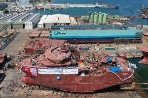 Tyrkisk værft søsætter det 8. fartøj til Norsk rederi foto: Tersan Shipyard