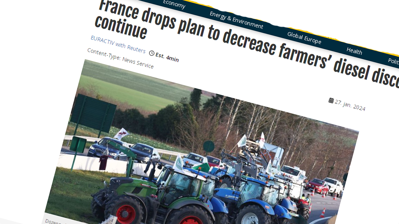 Read more about the article Frankrig bevarer rabatten på ikke-vejgående dieselbrændstof