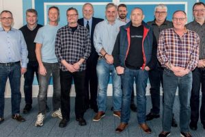 12 medlemmer i FF Skagens bestyrelse. Foto: den 12 mand store bestyrelse i FF Skagen