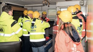 Det skortede ikke på spørgsmål fra DG Mare under fremvisningen foto: FF Skagen