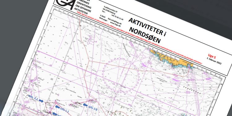FOGA-info omkring operationer i Nordsøen og Østersøen. foto: FOGA