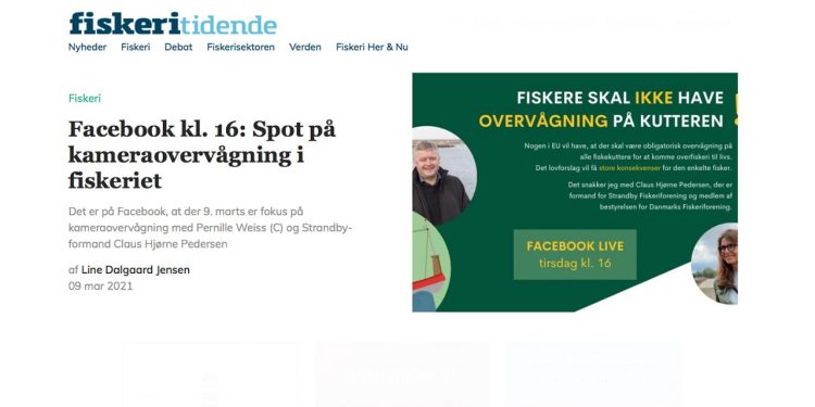 HUSK Facebook-Spot på kameraovervågning i fiskeriet foto: Fiskeritidende.dk