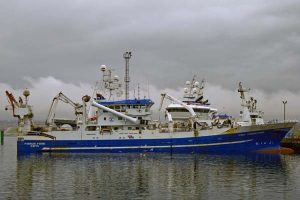 Nyt fra Færøerne uge 11.  foto:  De færøske trawlere Finnur Fríði og Jupiter landede i ugens løb