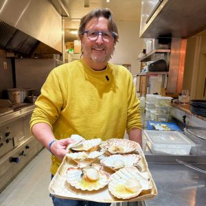 Chef Mitch Tonks is enthusiastic about the Disco Scallops