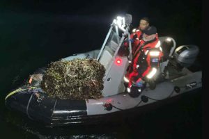 kæmpe spøgelsesgarn bjærget ved Reersø - foto: Landbrugs og Fiskeristyrelsen