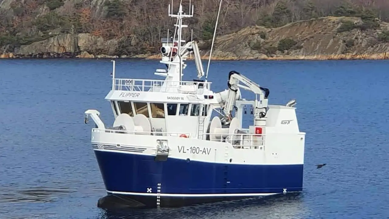 Norsk nybygget snurrevod og not-fartøj leveret til norsk reder foto: GOT Skogsøy