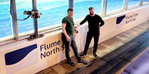 Udstyrsproducenten Netastovan har indtaget Nordsøen Oceanariums flumetank i Hirtshals for at fin-tune et nyt, banebrydende alternativ til den traditionelle rockhopper. Testforløbet, der blev fulgt tæt af både færøske kunder og norske medejere, markerer et vigtigt skridt mod fremtidens mere effektive og skånsomme trawlteknologi i Nordatlanten. foto: Flume