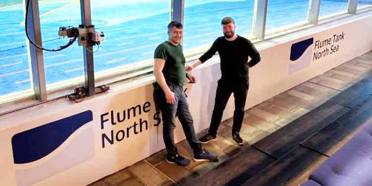 Udstyrsproducenten Netastovan har indtaget Nordsøen Oceanariums flumetank i Hirtshals for at fin-tune et nyt, banebrydende alternativ til den traditionelle rockhopper. Testforløbet, der blev fulgt tæt af både færøske kunder og norske medejere, markerer et vigtigt skridt mod fremtidens mere effektive og skånsomme trawlteknologi i Nordatlanten. foto: Flume