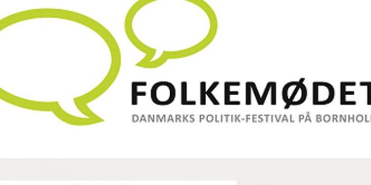 DF tager den positive hat på til Folkemødet på Bornholm.  Logo: Folkemødet på Bornholm