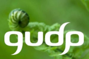 100 mio. kr. til bæredygtige fødevareprojekter.  Logo: GUDP