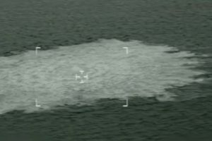 Gasrørs-eksplosionerne spredte giftige stoffer fra havbunden op i Østersøen. foto: Forsvaret