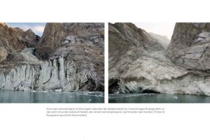 For blot et år siden skete en dramatisk naturkatastrofe i den normalt smukke og fredelige Dickson Fjord i det østlige Grønland. foto: Arktisk Kommando og fotograf S Rysgaard