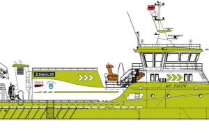 Norsk værft indgår option om nybygning af »multifunktionsbåd«.  Foto:  HFMV P37 Napier - FMV