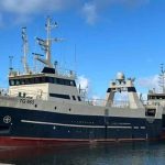 Partrawlerne **Hamranes** og **Breiðanes** landede i sidste uge en last på 130 tons, overvejende sej foto: Gert Vejen Fiskur.fo