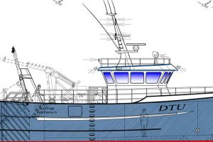 Værft i Hvide Sande skal bygge DTUs nye overvågningsskib.  Ill. DTU Aquas nye overvågningsskib Havfisken - DTU Vestværftet